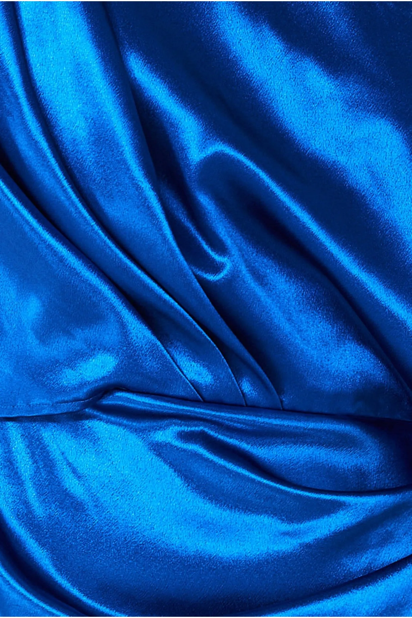 Satin Drape Shoulder Wrap Maxi Dress - Royal Blue by Goddiva sold by Goddiva product image thumbnail 4