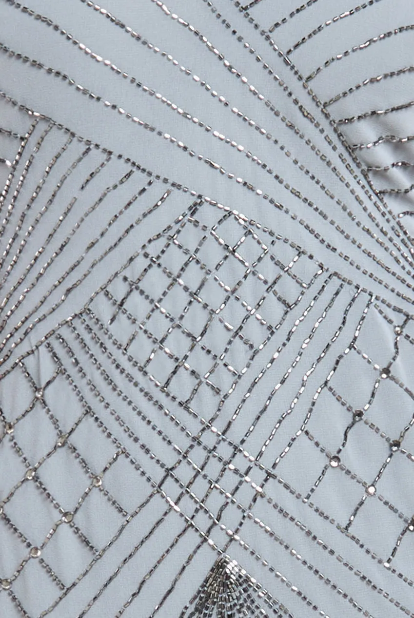 Sleeveless Embellished Maxi Dress - Silver by Goddiva sold by Goddiva product image thumbnail 5