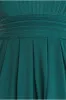Crochet & Pleated Top High Low Maxi - Emerald by Goddiva sold by Goddiva