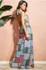 Halter Neck Printed Maxi Dress - Blue by City Goddess sold by Goddiva