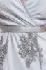 Pleated Satin Bodice High And Low Dress - Grey by Goddiva sold by Goddiva