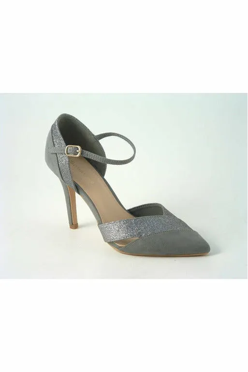 Glitz Shoes Roxie Suede N Glitter Dorsey Court Shoe sold by Goddiva product image thumbnail 4