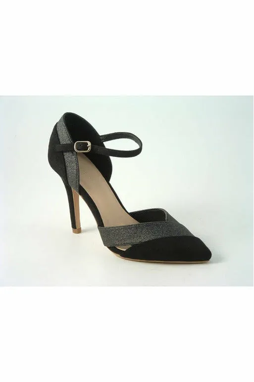 Glitz Shoes Roxie Suede N Glitter Dorsey Court Shoe sold by Goddiva product image thumbnail 2