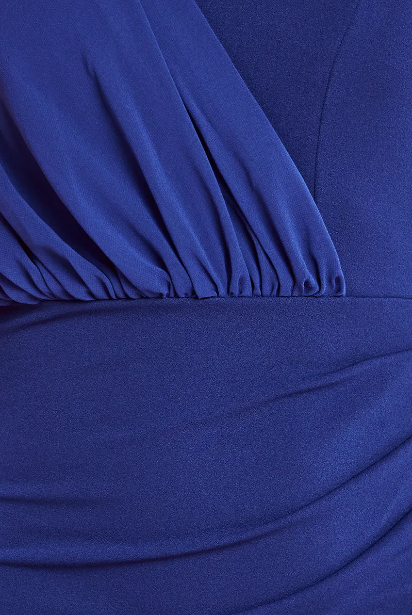 One Shoulder Front Split Maxi Dress - Navy by Goddiva sold by Goddiva product image thumbnail 5