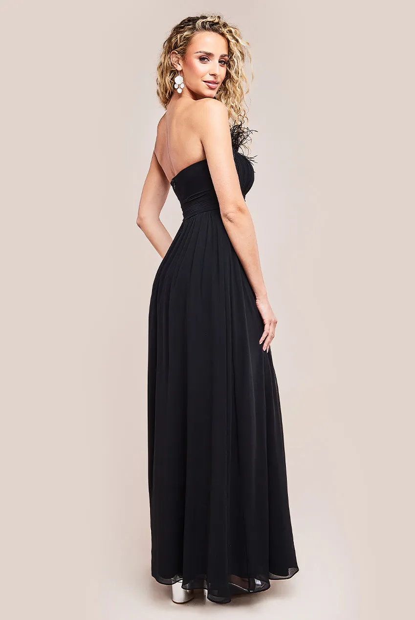 Bridesmaids Chiffon Maxi Dress - Black by Goddiva sold by Goddiva product image thumbnail 2
