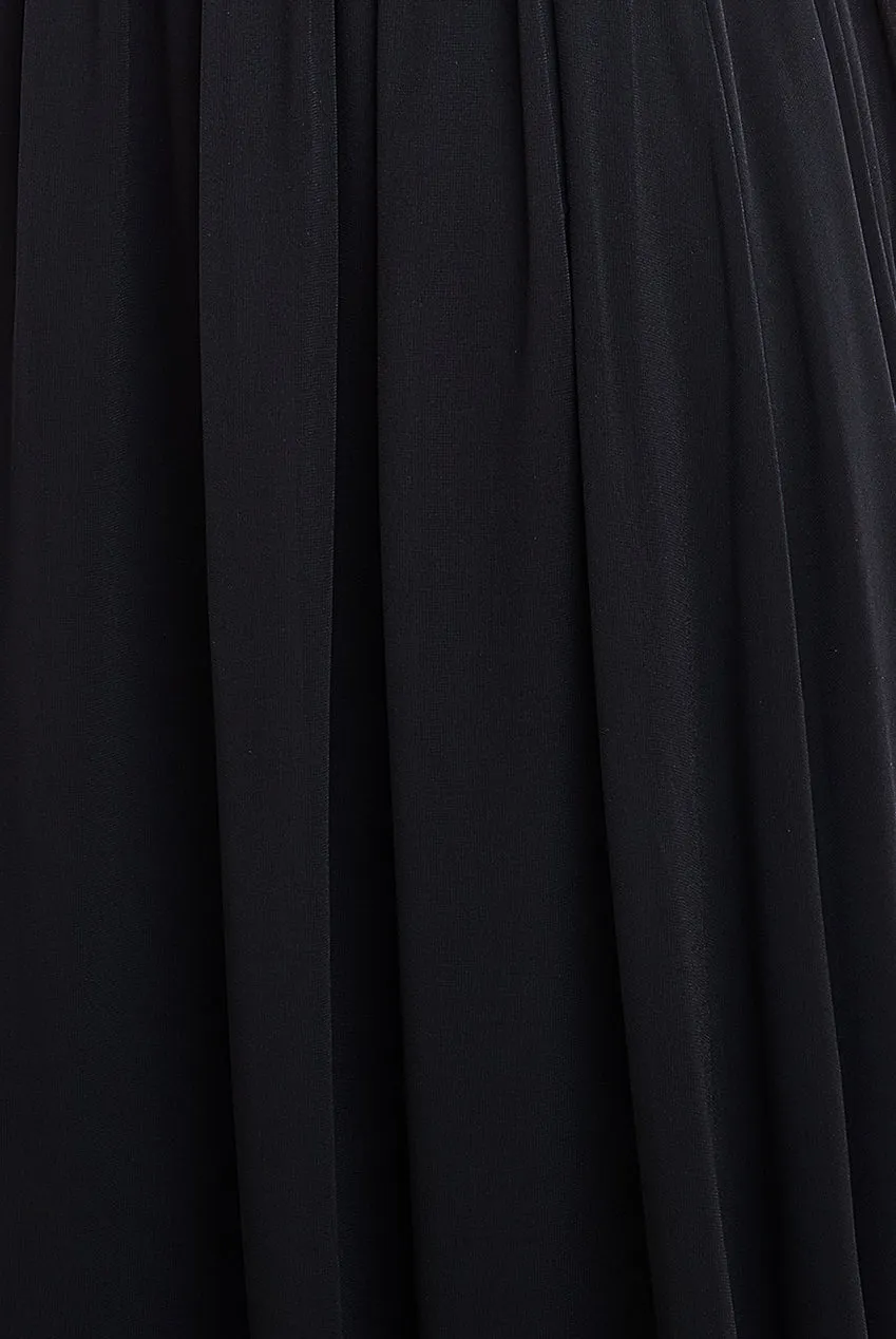 Bridesmaids Chiffon Maxi Dress - Black by Goddiva sold by Goddiva product image thumbnail 4