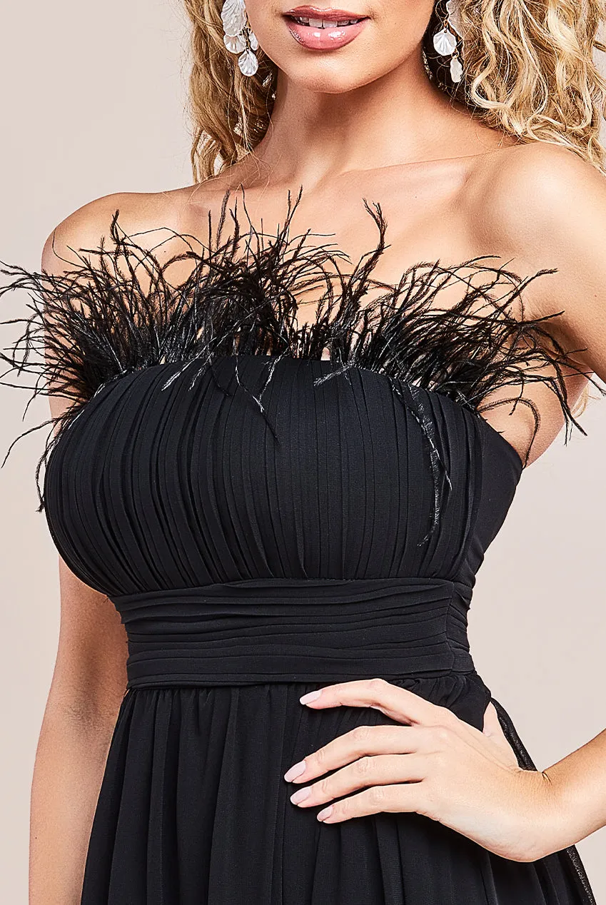 Bridesmaids Chiffon Maxi Dress - Black by Goddiva sold by Goddiva product image thumbnail 3