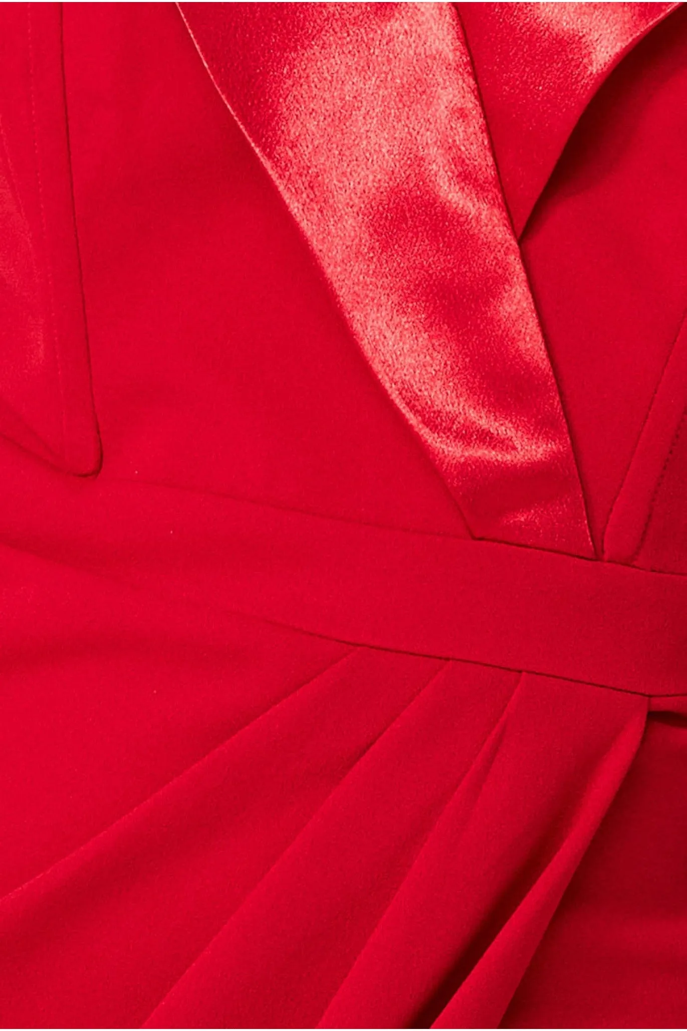 Goddiva Satin & Scuba Maxi With Thigh Split - Red sold by Goddiva product image thumbnail 4