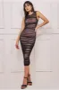 Naked Ruched Bodycon Midi Dress - Black by Goddiva sold by Goddiva
