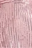 Long Sleeve Sequin V Wrap Maxi Dress - Blush by Goddiva sold by Goddiva