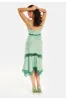 Elegant Green Midi Dress With Lace Details by Liquorish sold by Goddiva