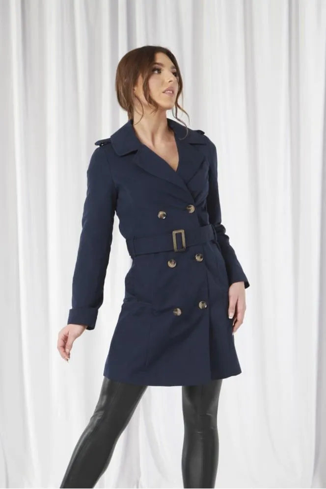 Fitted Trench Coat by Double Second sold by Goddiva product image thumbnail 2