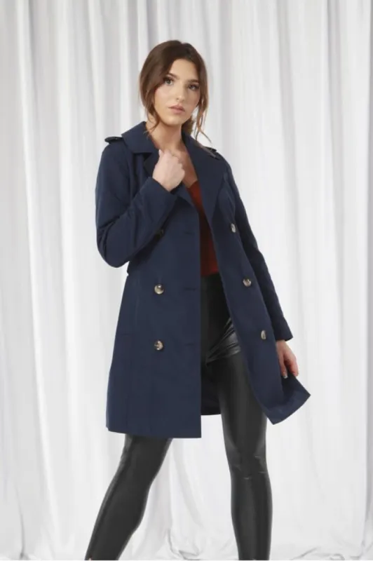 Double Second Fitted Trench Coat sold by Goddiva