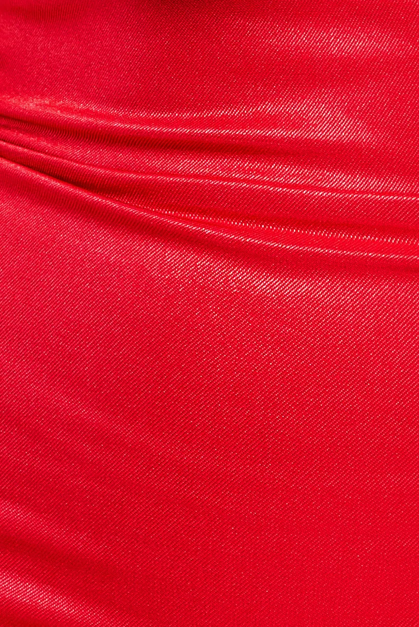 Halter Cowl Neck Back Maxi Dress - Red by Goddiva sold by Goddiva product image thumbnail 4