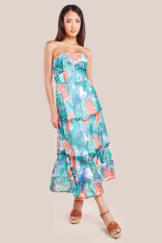 Boobtube Printed Maxi - Jungle Print by City Goddess sold by Goddiva