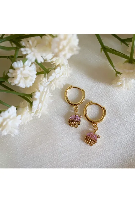 Wisteria London Jellyfish Huggie Hoop Earrings sold by Goddiva