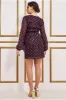 Wrap Over Sequin Mini Dress - Wine by Goddiva sold by Goddiva
