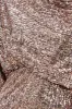 Sequin Cowl Neck Midi Dress - Champagne by Goddiva sold by Goddiva