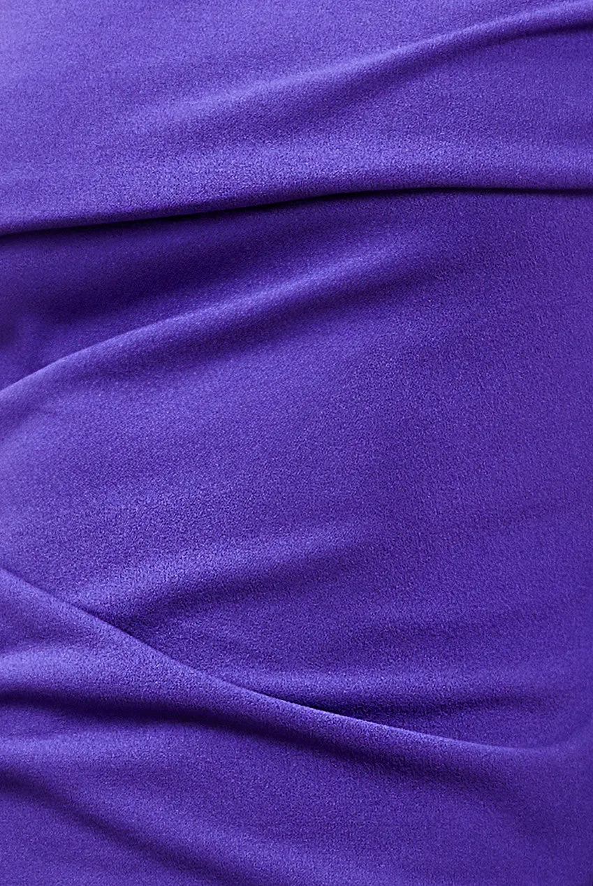One Shoulder Scuba Midi Dress - Purple by Goddiva sold by Goddiva product image thumbnail 4