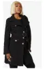 De La Creme Fashions Naomi High Neck Military Belted Coat sold by Goddiva