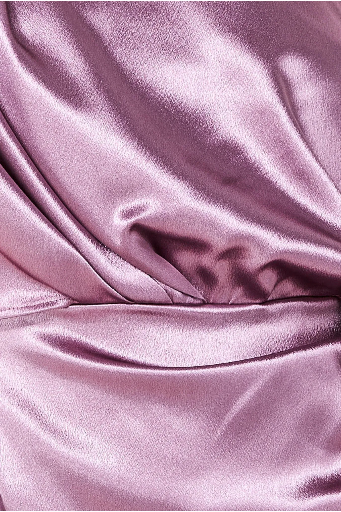 Satin Drape Shoulder Wrap Maxi Dress - Blush by Goddiva sold by Goddiva product image thumbnail 4