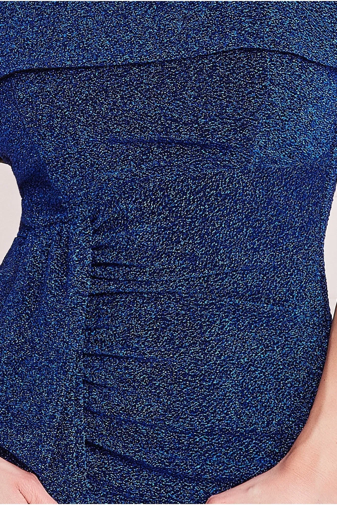 Sparkle Bardot Maxi With Waterfall Ruffle - Royal Blue by Goddiva sold by Goddiva product image thumbnail 3