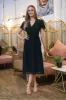 Lace Wrap Front Midi Dress by Double Second sold by Goddiva
