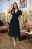 Lace Wrap Front Midi Dress by Double Second sold by Goddiva