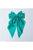 Green Satin Hair Bow Green Hair Clip Long Bow by QueenMee Accessories sold by Goddiva