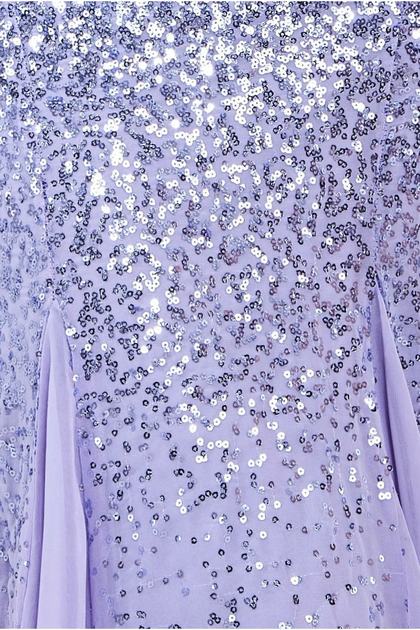 Goddiva Goddiva Goddiva Bandeau Sequin & Chiffon Maxi With Scarf - Lavender sold by Goddiva product image thumbnail 4