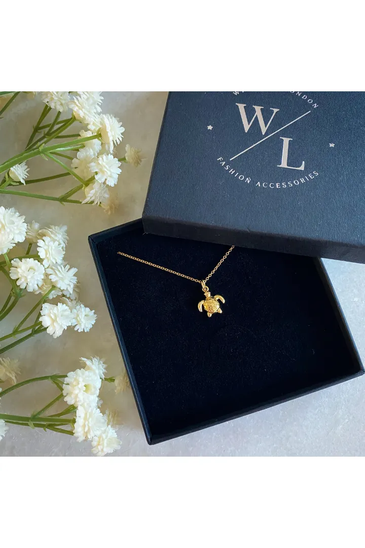 Wisteria London Moana Sea Turtle Necklace sold by Goddiva