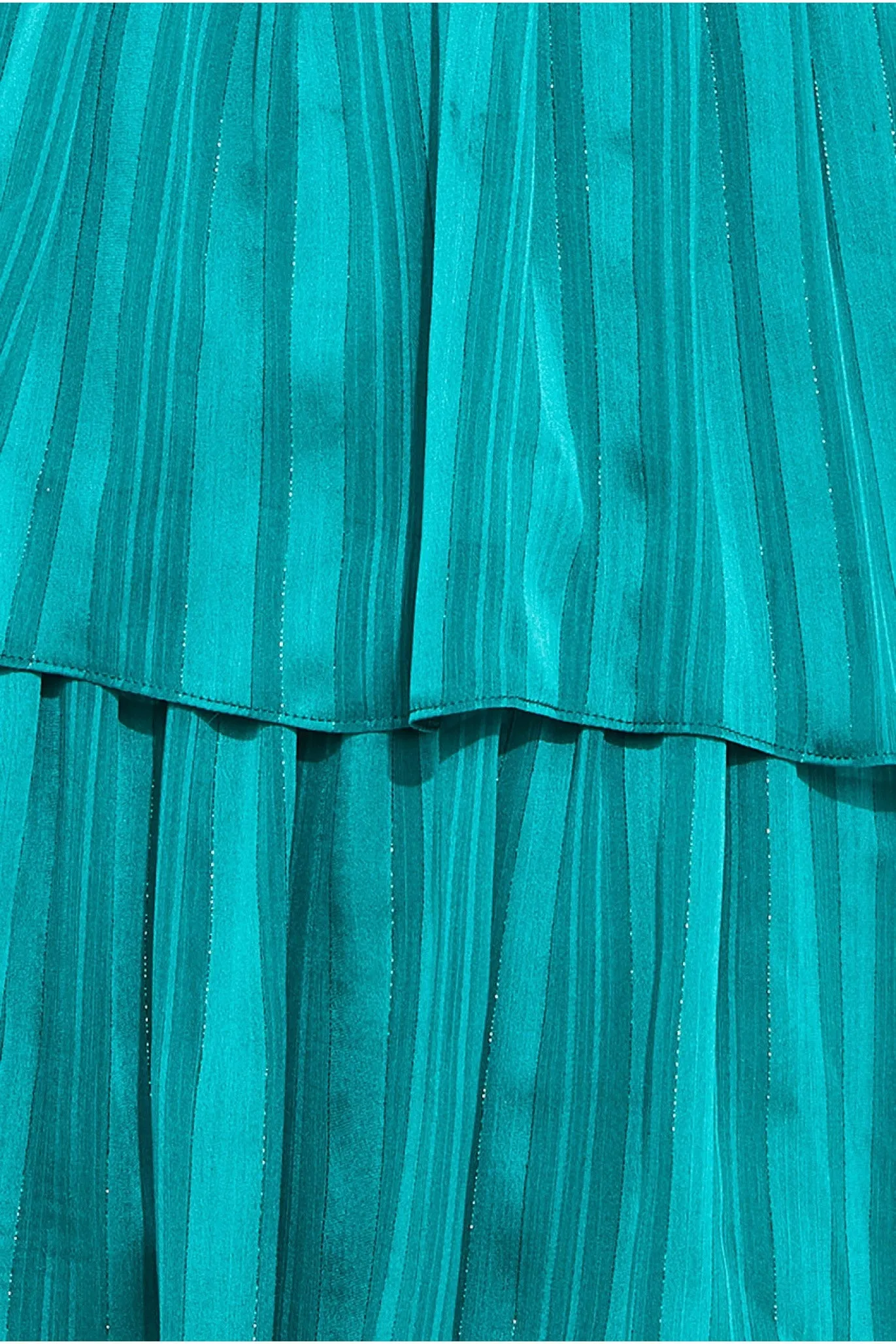 Goddiva Tiered Chiffon Maxi Dress - Emerald sold by Goddiva product image thumbnail 5