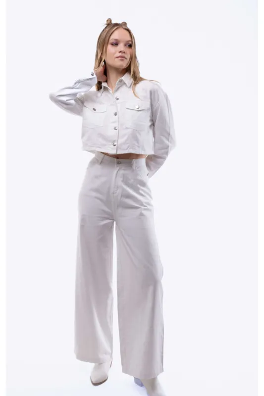 Silkroad Daughters Plain Wide Leg Jean sold by Goddiva