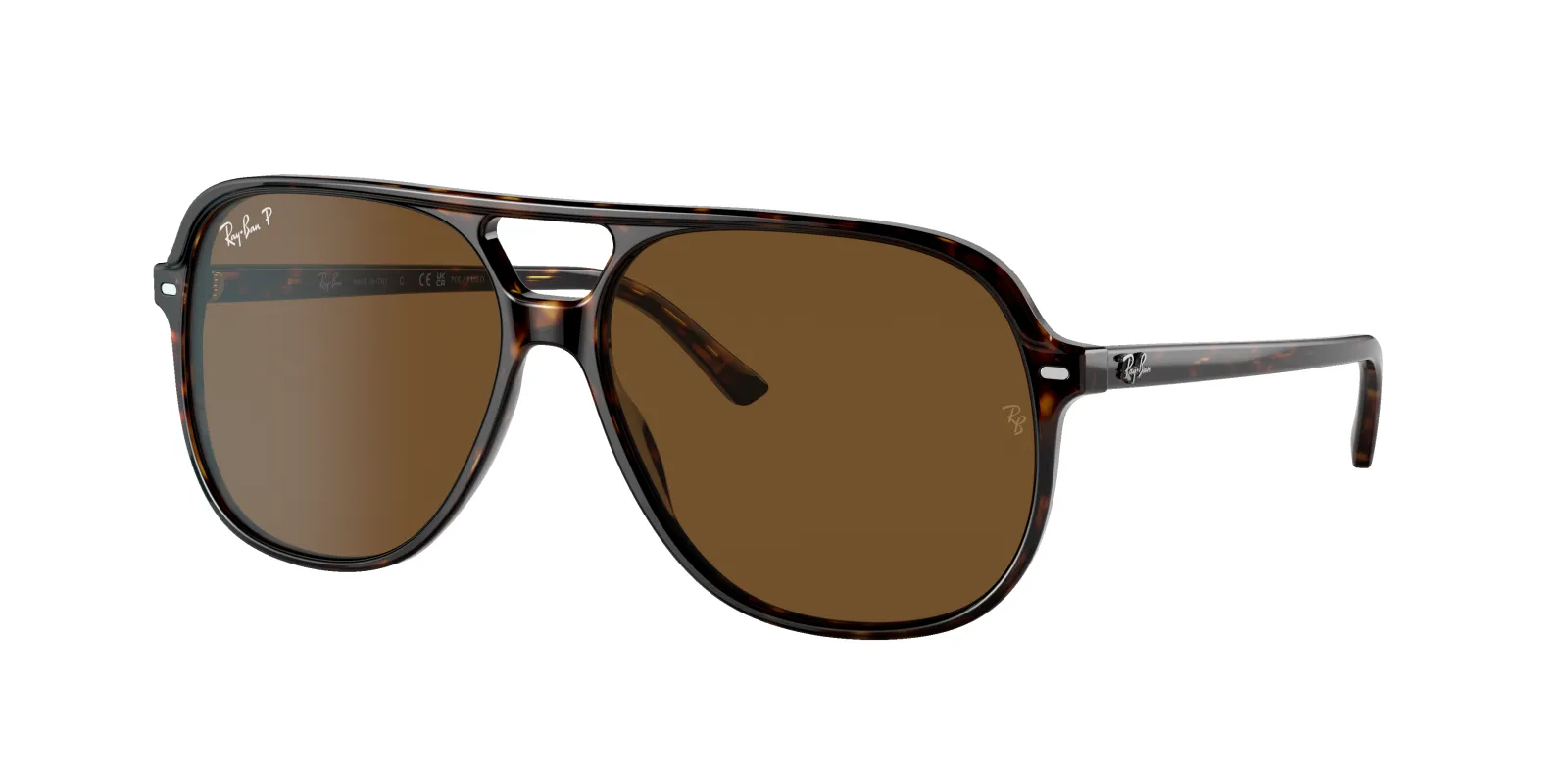 RAY-BAN Unisex Sunglasses Bill - Frame color: Havana, Lens color: Brown Polarized made by Ray-Ban