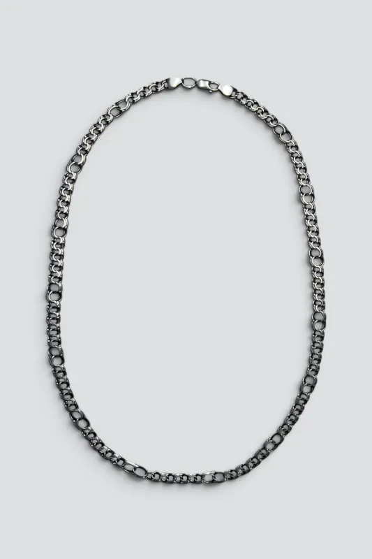Sterling Silver Double Flat Chain Necklace made by Vintage