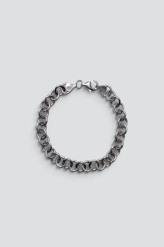 Sterling Silver Circle Link Bracelet made by Vintage