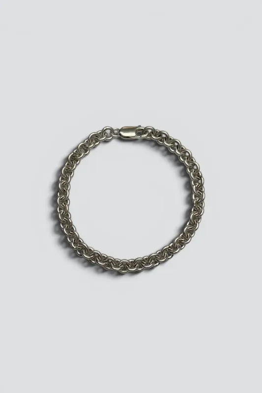 Sterling Silver Heavy Cable Chain Bracelet made by Vintage