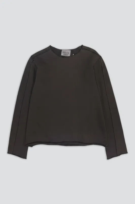 No.317 Brown Organic Cotton Fleece Top made by Gabriela Coll Garments