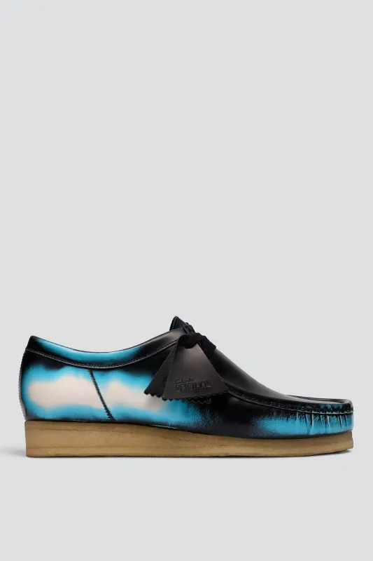 Black Brush Off Wallabee made by Clarks