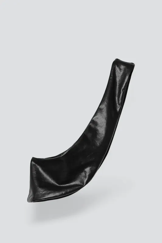 No.297 Black Leather Small Crossed Bag made by Gabriela Coll Garments