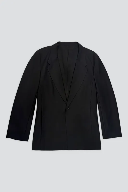 No.206 Black Herringbone Fine Wool Jacket made by Gabriela Coll Garments