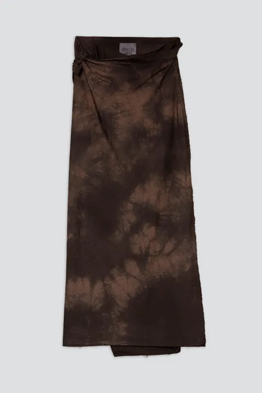 No.304 Black/Brown Poplin Wrap Skirt made by Gabriela Coll Garments