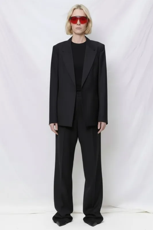 No.206 Black Loro Piana Fine Wool Jacket made by Gabriela Coll Garments