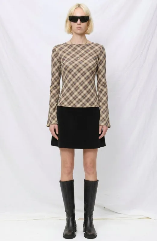 Blur Check Enmesh Top made by PERMANENT VACATION
