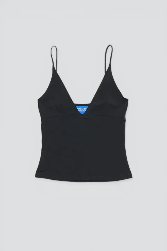 Black Debut Singlet made by PERMANENT VACATION