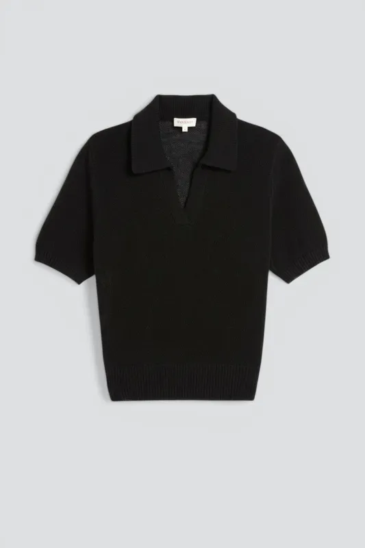 Black Cris Cotton Linen Top made by DEMYLEE