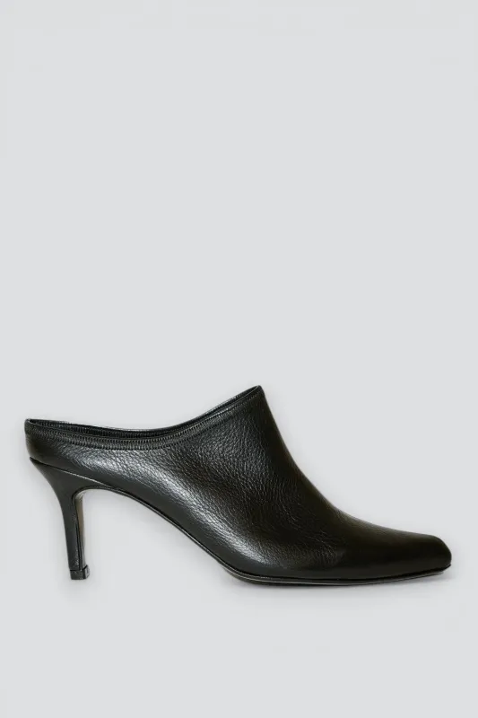 Black Pique Mule made by Dubie