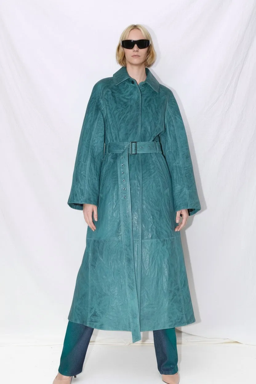 Blue Wave Leather Coat sold by Assembly New York