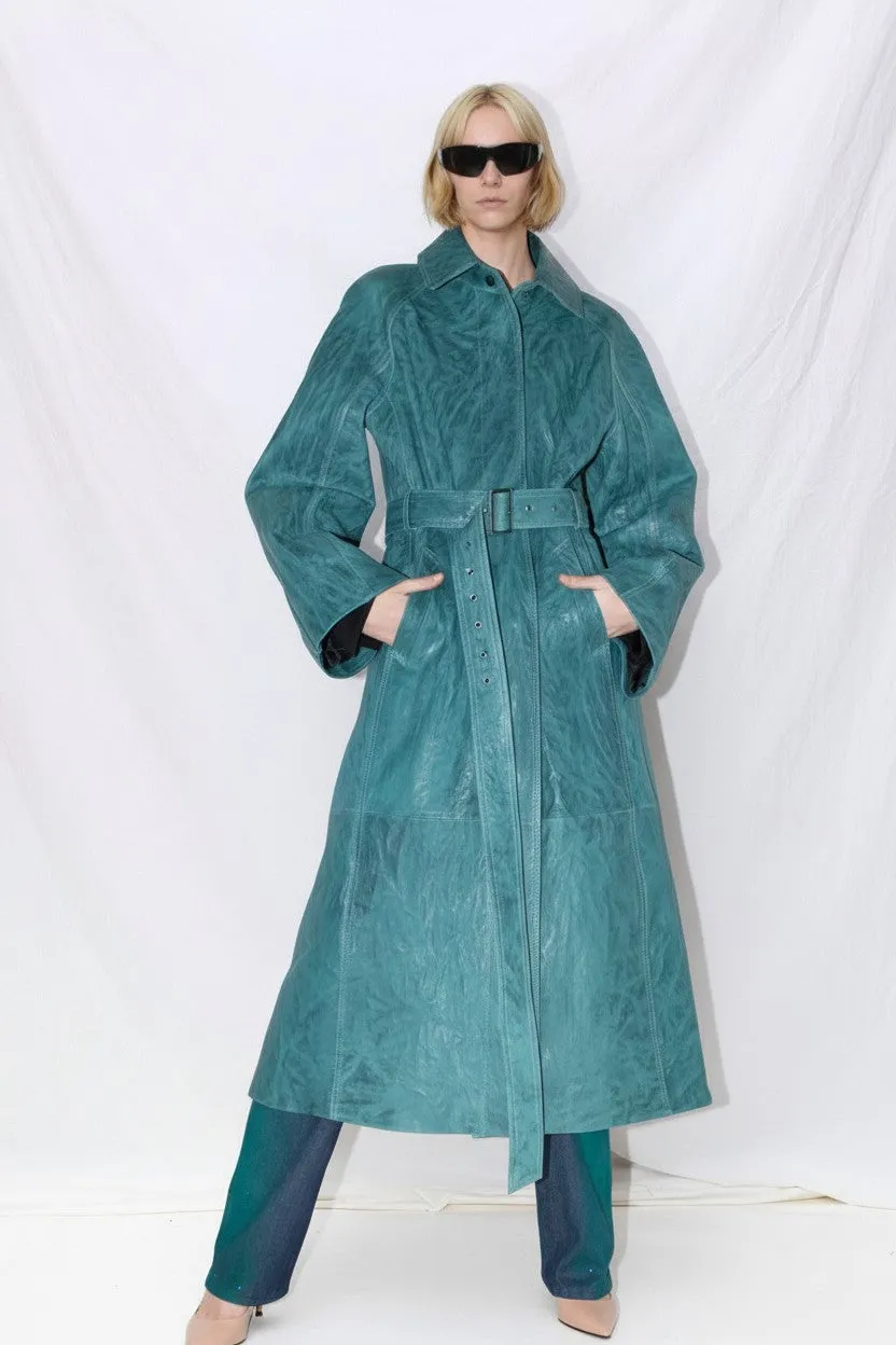 Blue Wave Leather Coat sold by Assembly New York product image thumbnail 3