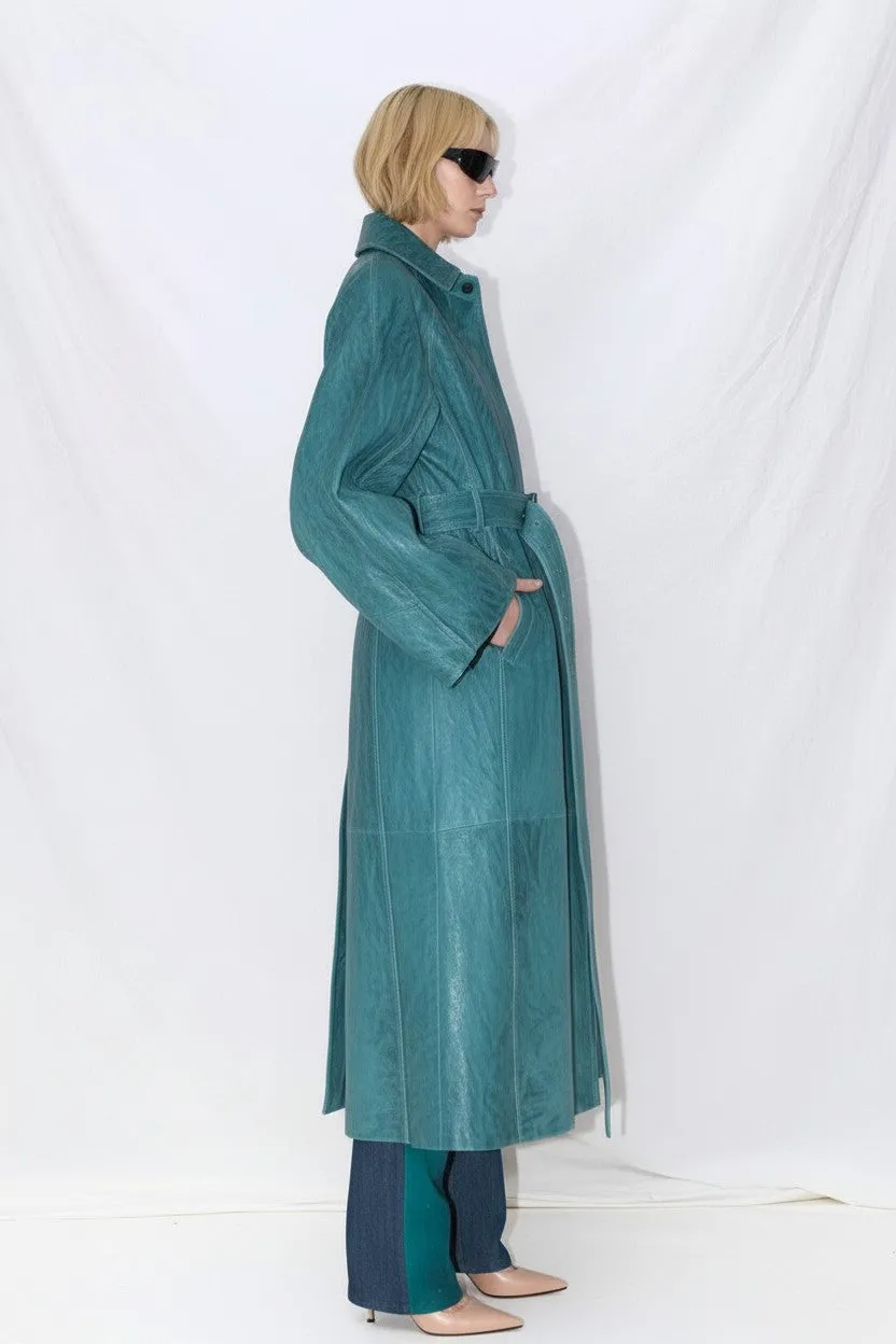 Blue Wave Leather Coat sold by Assembly New York product image thumbnail 4